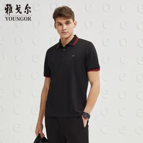 雅戈尔官方CEO男士短袖T恤商务休闲透气翻领polo衫4373商品大图