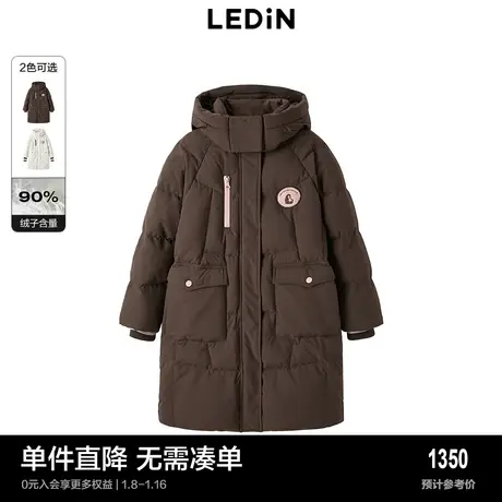 【商场同款】乐町运动风长款羽绒服秋冬外套C3ACD4606商品大图