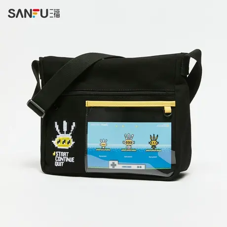 三福枕头包春季麻烦星球联名翻盖痛包小熊图案挎包女包483729商品大图