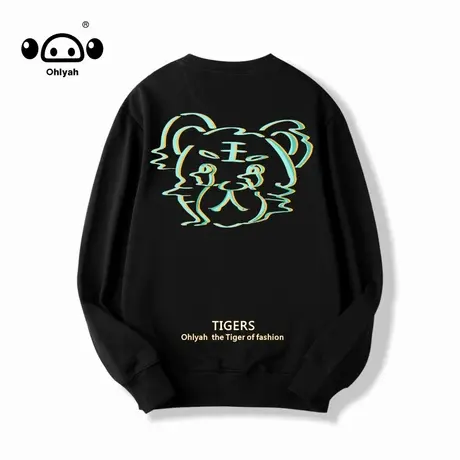 圆领卫衣女春秋季潮牌ins百搭宽松上衣港风潮流薄款无帽长袖外套商品大图