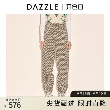 DAZZLE地素奥莱 收口运动风休闲束口工装裤卫裤女2E1Q4086N图片