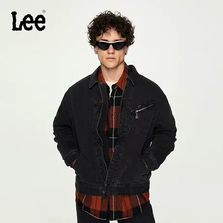 Lee商场同款23秋冬新品舒适版黑色91B牛仔棉服外套潮LMT006263201图片
