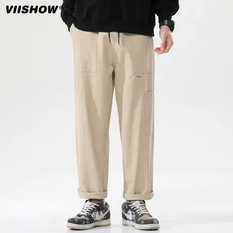 VIISHOW工装裤子男春秋季cityboy潮流宽松复古休闲裤直筒运动裤商品大图