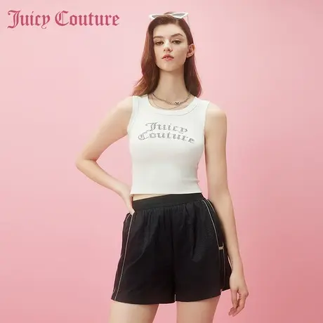 Juicy Couture橘滋2024早春日穿搭新款金属牌运动女士休闲装短裤商品大图