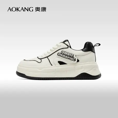奥康女鞋 春秋季新款青年潮流面包鞋拼色时尚百搭休闲鞋板鞋女图片