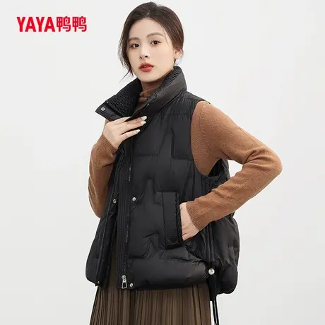 鸭鸭羽绒马甲女2023年秋冬新款短款小个子休闲保暖时尚百搭外套J图片