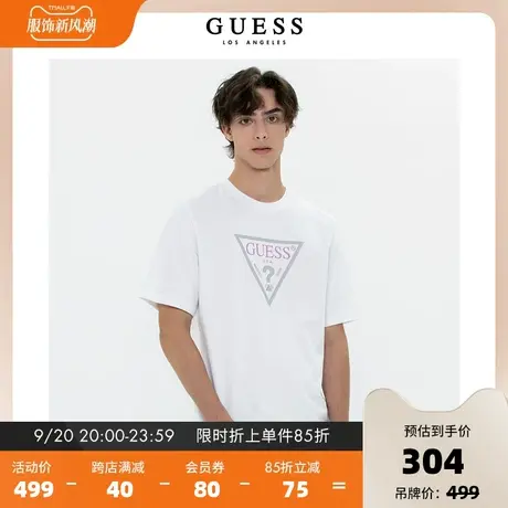 GUESS23新男士多彩简约字母印花廓形oversize重磅T恤-MN2K9406K商品大图