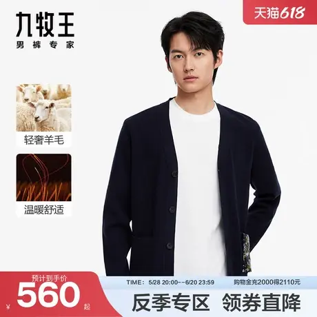 [羊毛系列]九牧王男装HY1CV40217毛衫24秋冬商场同款针织衫外套SN图片
