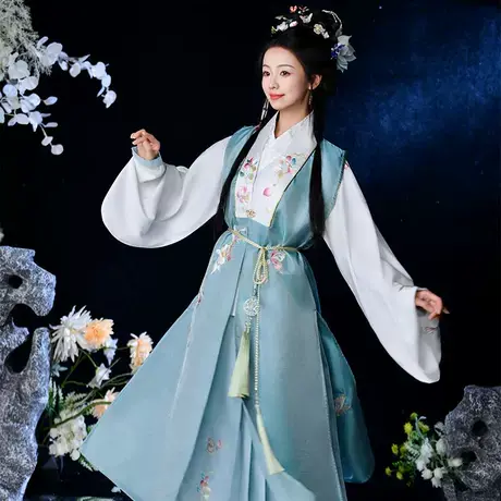 【如梦霓裳丨云水谣】原创汉服女明制重工刺绣西塘汉服文化周走秀图片