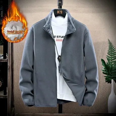 羊羔绒外套男棉衣秋冬季加绒加厚棉服男装抓绒羊羔毛棉袄上衣服潮商品大图