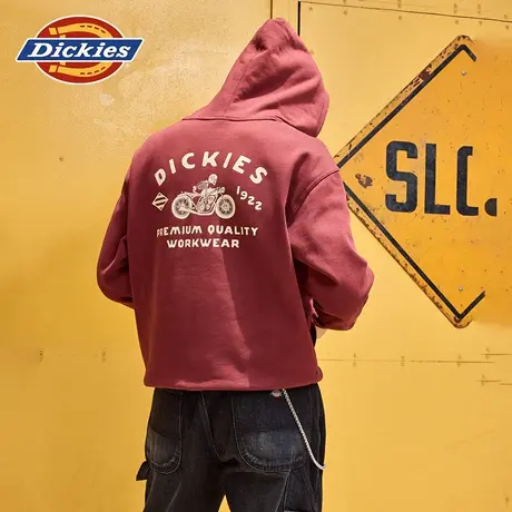 Dickies25秋冬新款复古背后大图案印花连帽卫衣宽松版型 男女情侣图片