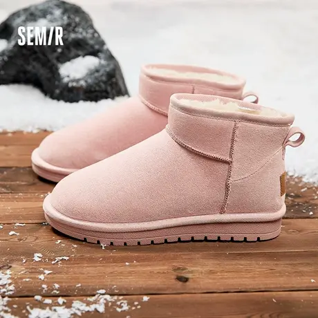 Semir女鞋雪地靴女款冬季2025新款加绒加厚雪地棉鞋短款面包鞋女商品大图