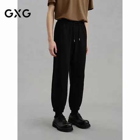 GXG男装 宽松束脚长裤男士卫裤休闲裤 24年冬G24X024119商品大图