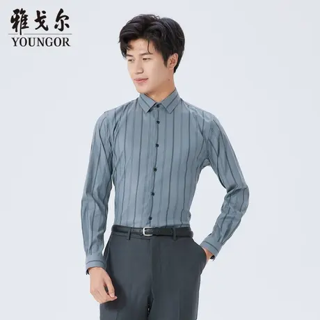 【商场同款】雅戈尔衬衫秋季官方商务休闲免烫柔软易打理长袖衬衫商品大图