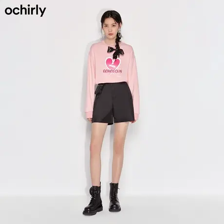 【直播闪降】欧时力纯棉休闲感卫衣新款春装渐变印花珠片时尚炸街商品大图