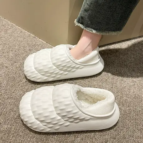 外出防水棉拖鞋女冬季2023新款室内家居保暖外穿防滑包跟棉鞋冬天商品大图