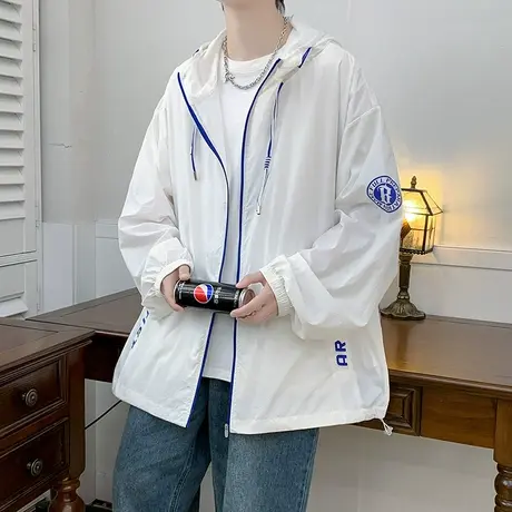 冰丝防晒衣男夏季新款轻薄透气皮肤衣外套男青少年户外钓鱼防晒服商品大图