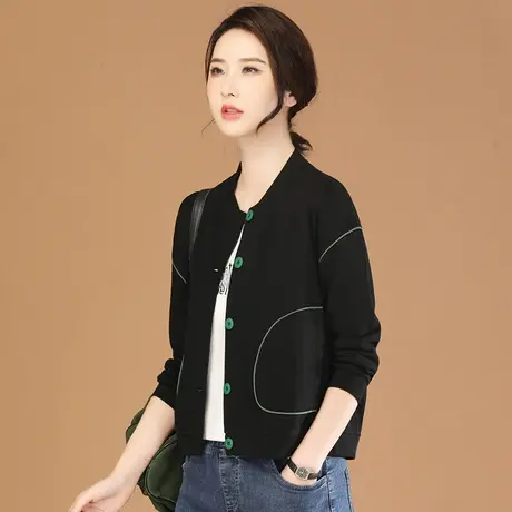 韩潮袭人立领休闲夹克短外套女2024春季新款设计感夹克上衣棒球服图片