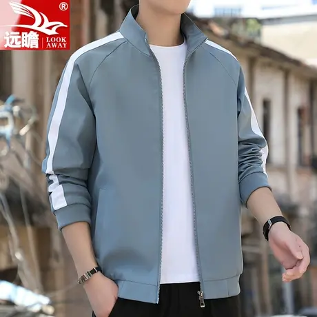 男士外套春秋季2023年新款潮牌宽松夹克衫百搭休闲立领上衣服男装商品大图