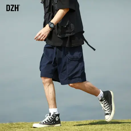 男士日系工装五分裤男夏季潮牌宽松运动短裤2023新款休闲中裤男裤商品大图