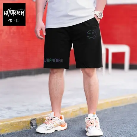 伟臣年夏季新款大码男士休闲短裤胖子超薄冰丝冰感空调裤中裤商品大图
