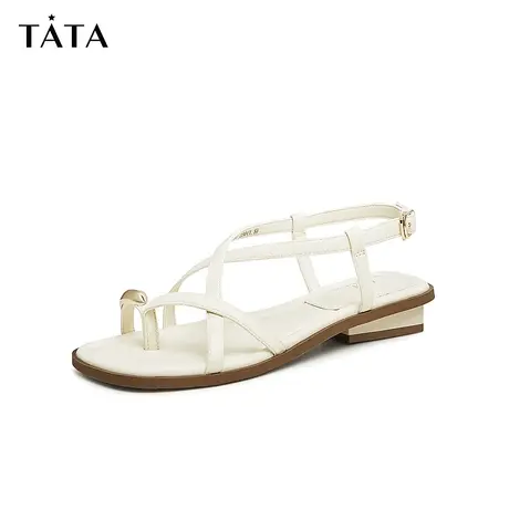 Tata他她潮流罗马凉鞋女时尚仙女风凉鞋简约2023夏季新款WNZ01BL3商品大图