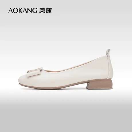 【门店发货】奥康女鞋 2024春季新款时尚优雅浅口单鞋舒适乐福鞋图片