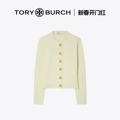【12期免息 新品】TORY BURCH 汤丽柏琦 圆领针织开衫上衣 157415商品大图