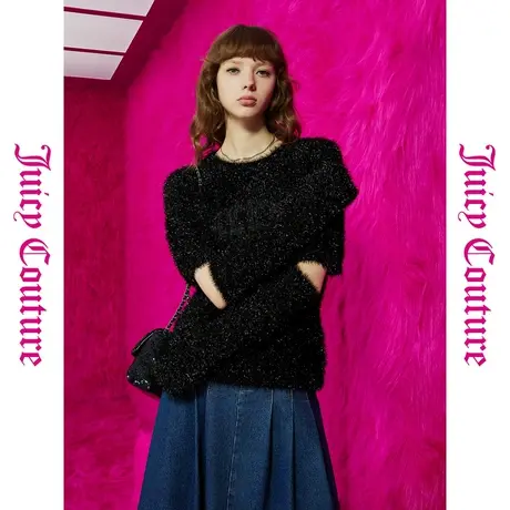 Juicy Couture橘滋初秋冬新款午夜琉璃绣花两穿袖女式毛衣商品大图