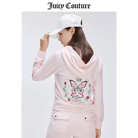 Juicy Couture橘滋外套女2024年春季新款美式休闲轻奢天鹅绒上衣图片