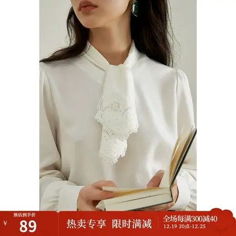 茵曼设计感秋冬装新款女上衣韩系设计感小众高级感长袖衬衫商品大图