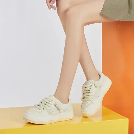 韩都衣舍秋季新款休闲运动小白鞋女W图片