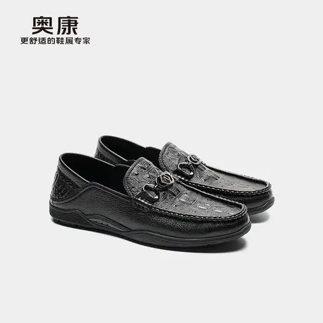 奥康 男鞋2025夏季新款羊皮乐福鞋日常驾车鞋百搭豆豆鞋门店发货图片