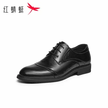 红蜻蜓真皮男士皮鞋新款百搭休闲男皮鞋软底透气商务正装英伦男鞋商品大图
