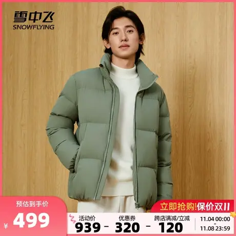 雪中飞2023秋冬新款男式羽绒服大立领口袋日系休闲保暖柔软图片