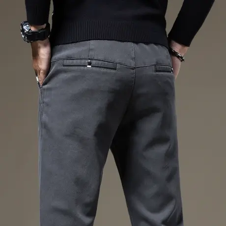 春季2024新款男士直筒休闲裤子春秋款男装商务深灰西裤春天西装裤商品大图