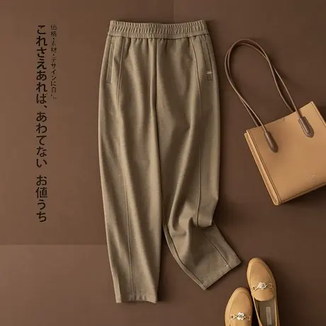 享永子【通勤王品】内里薄绒保暖工装裤加厚长裤宽松显瘦休闲直筒商品大图