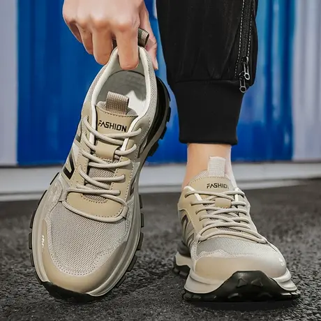 莆田男鞋春夏季透气网面户外登山防滑耐磨旅游鞋男士休闲运动潮鞋图片