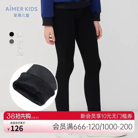 Aimer Kids爱慕儿童一体织百搭打底裤系列女孩厚打底裤AK1827301商品大图