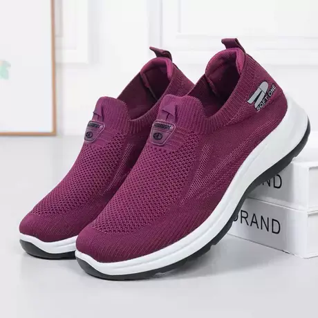 春秋款妈妈鞋女鞋老北京布鞋一脚蹬网鞋网面透气中老年鞋子运动鞋商品大图