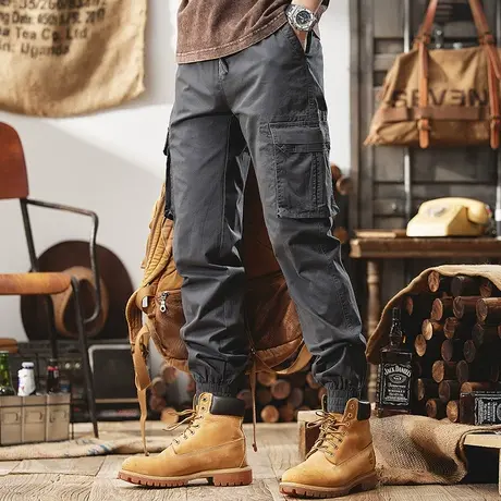 Modi Nick/摩帝尼克男款裤子休闲舒适工装裤宽松大码潮流时尚长裤商品大图