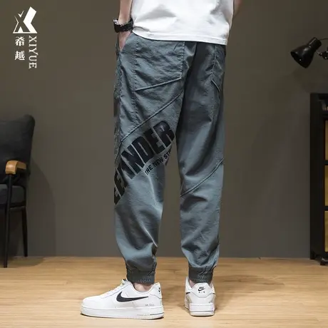 希越秋季冰丝裤子男宽松大码胖子加肥加大男士秋冬速干休闲运动裤商品大图