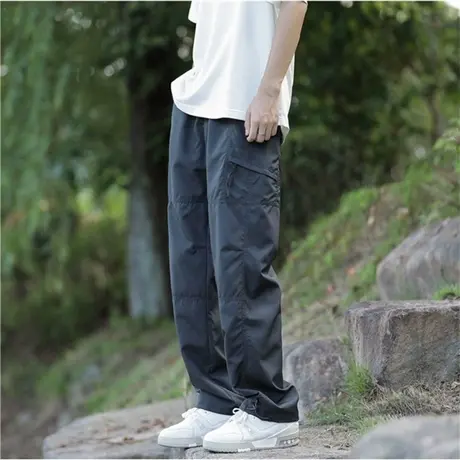 工装裤男夏季运动男裤薄款户外速干直筒长裤宽松大码春秋休闲裤子商品大图