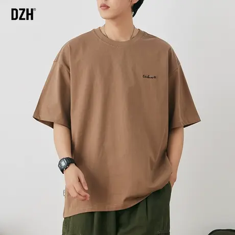 男士纯色重磅t恤男纯棉潮牌短袖夏季男款半袖衣服男装夏装体恤男商品大图