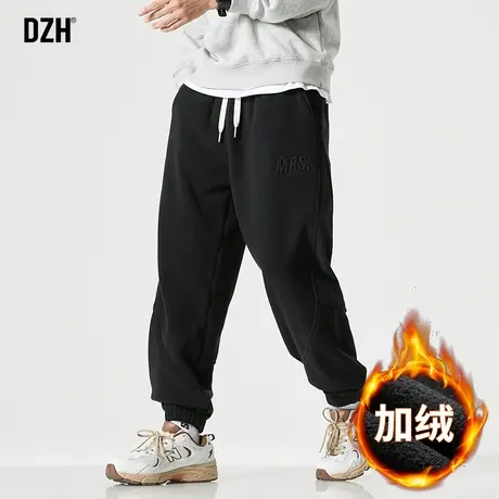 男士双面摇粒绒卫裤男冬季加绒加厚休闲束脚裤子2024新款运动男裤商品大图