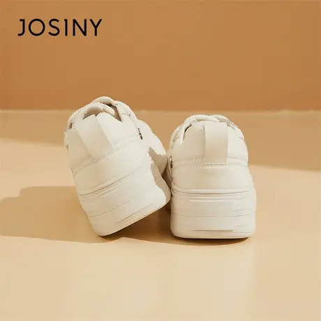 Josiny/卓诗尼厚底运动小白鞋女款2024新款春季板鞋百搭休闲女鞋商品大图