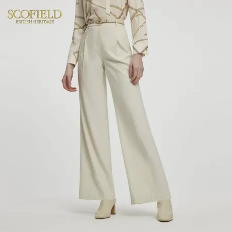 Scofield女装气质都市风西装裤高腰阔腿裤2025夏季新品图片