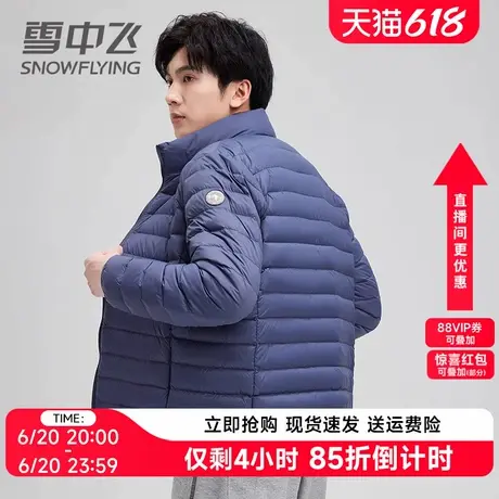 雪中飞2024年新款轻薄羽绒服男士时尚休闲保暖立领短款秋冬季外套商品大图