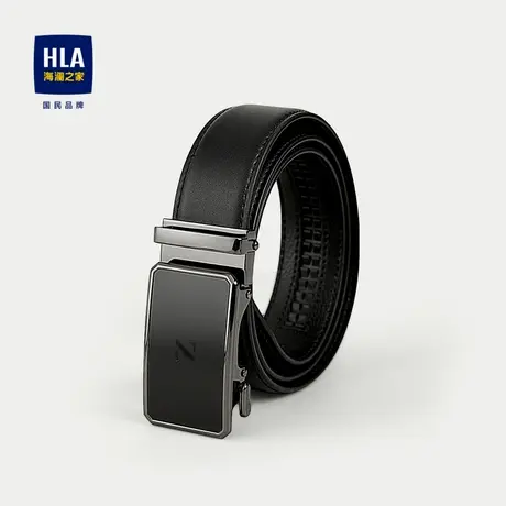 HLA/海澜之家商务大气自动扣皮带2025新款简约压花质感腰带男图片