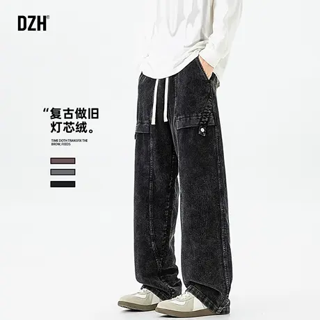 男士复古灯芯绒裤子男直筒秋冬宽松2025新款休闲裤百搭美式工装裤商品大图